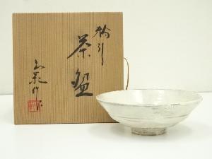 前田正範造　粉引茶碗（共箱）